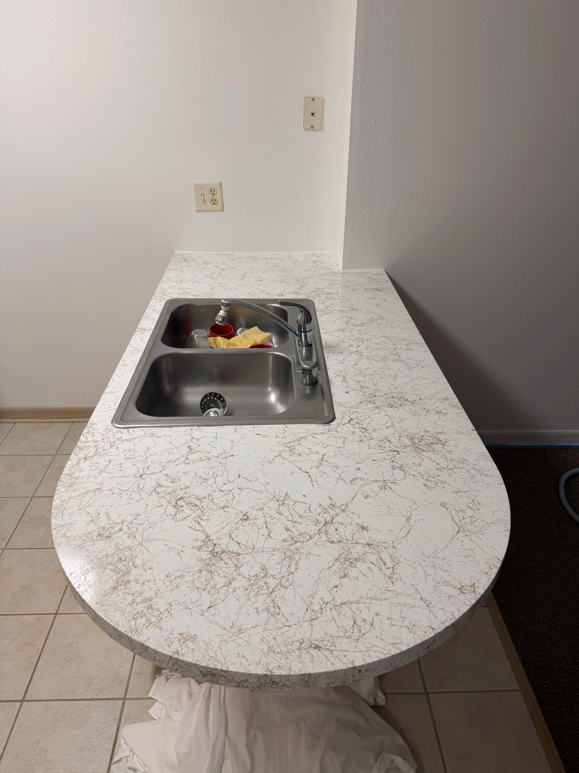 Kitchen Countertop Refinishing with a Calacatta Marble Finish