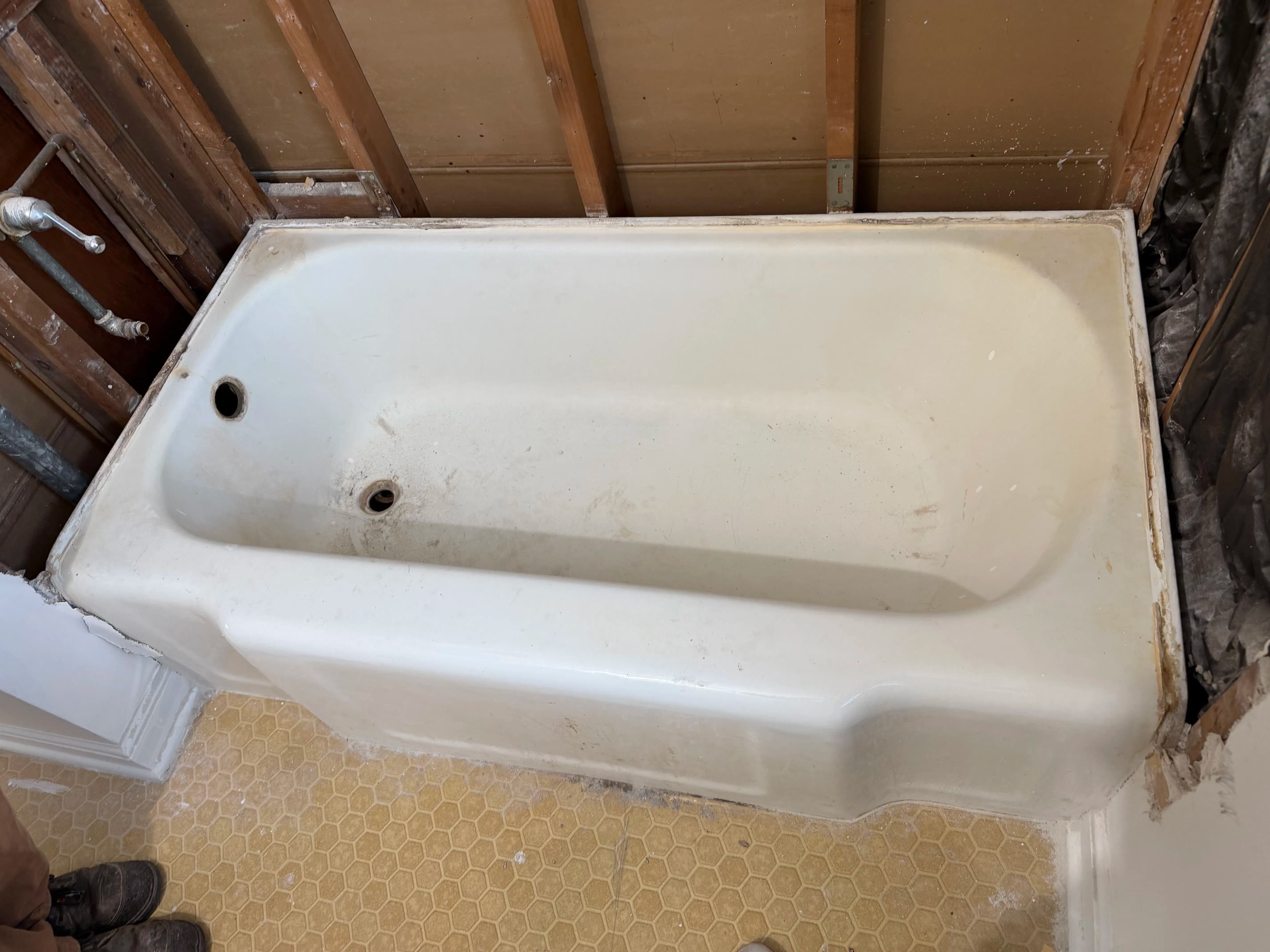 Project Tub Refinish in the Middle of a Bathroom Remodel image